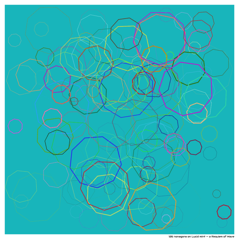 126 nonagons on Lucid mint — a Requiem of Wave