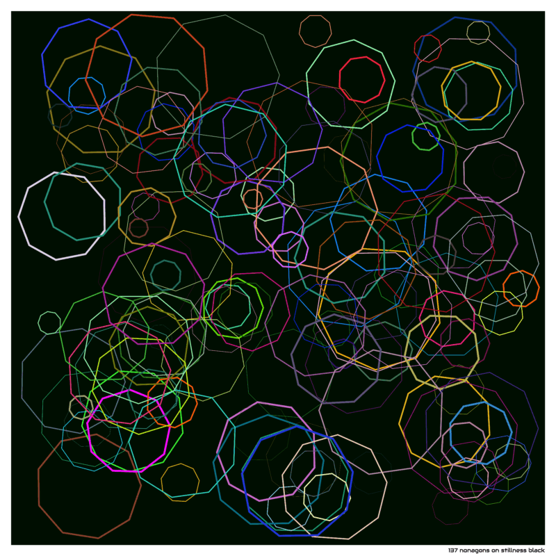 137 nonagons on stillness black