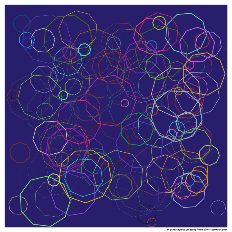 140 nonagons on song from silent powder pink