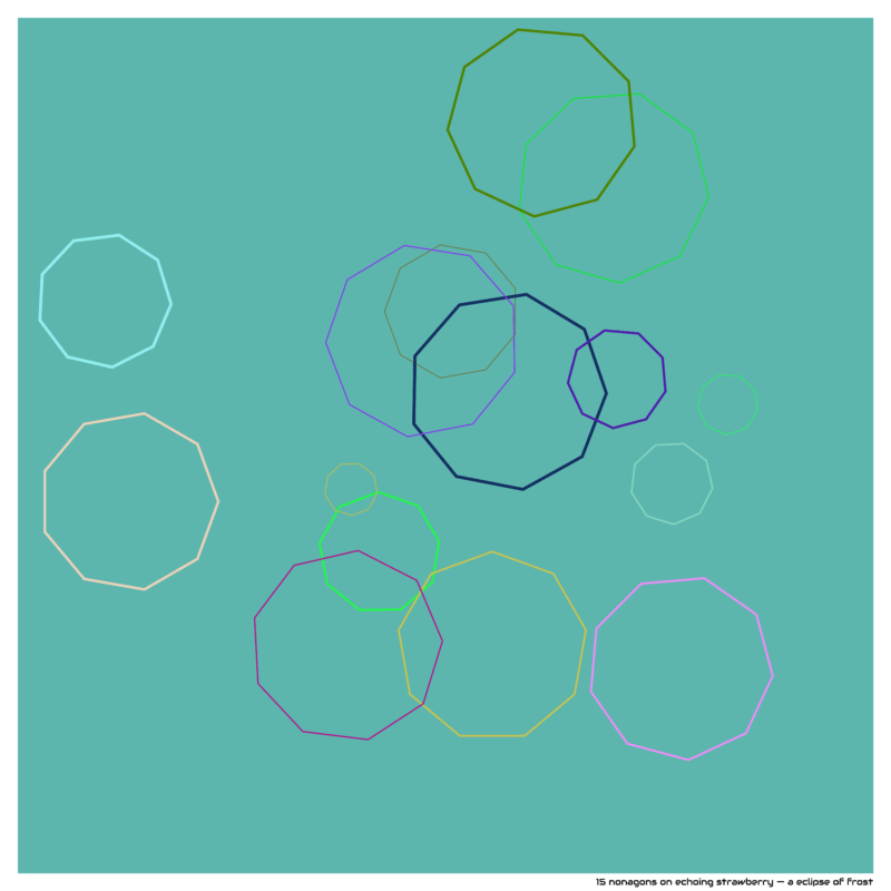 15 nonagons on echoing strawberry — a eclipse of frost