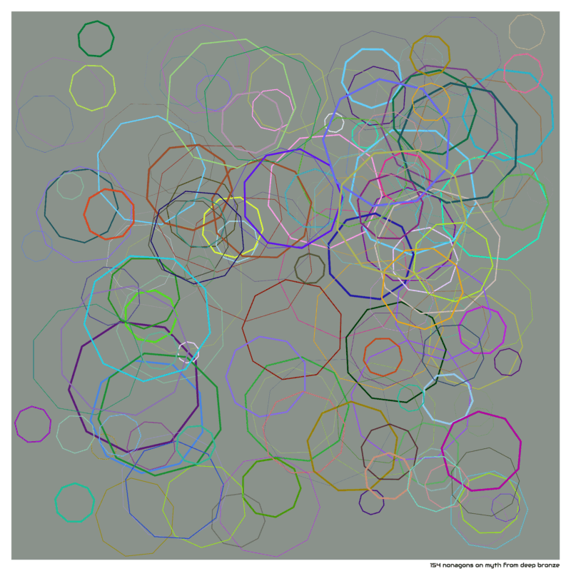 154 nonagons on myth from deep bronze