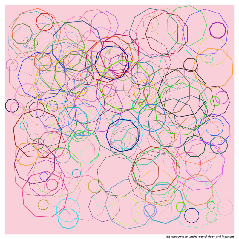192 nonagons on lonely rose of dawn and fragment