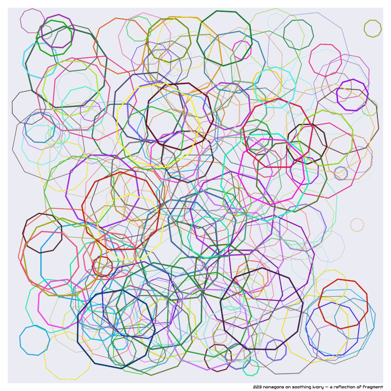 223 nonagons on soothing ivory — a reflection of fragment