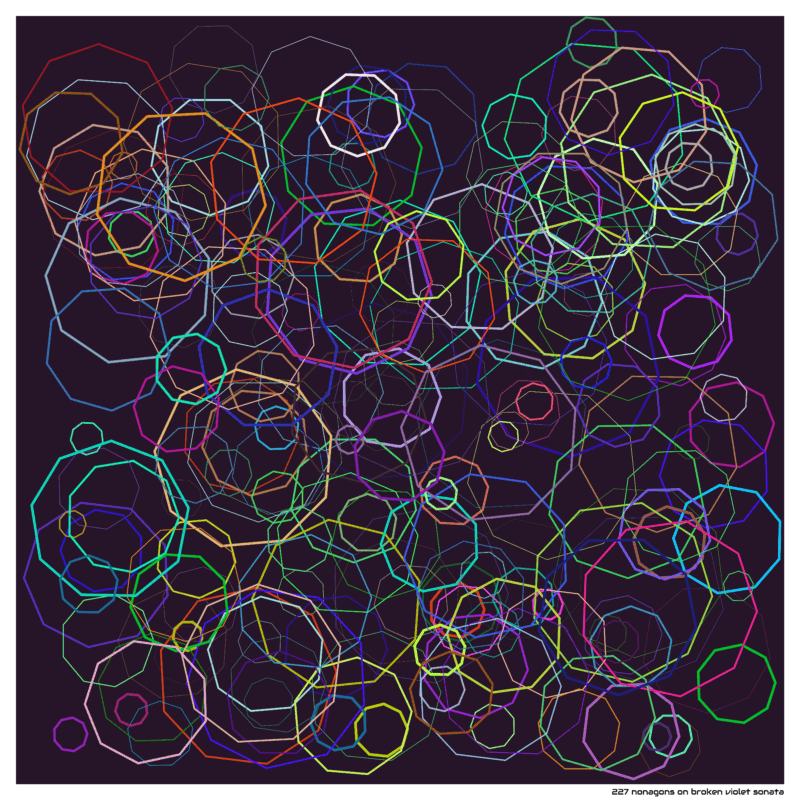 227 nonagons on broken violet sonata