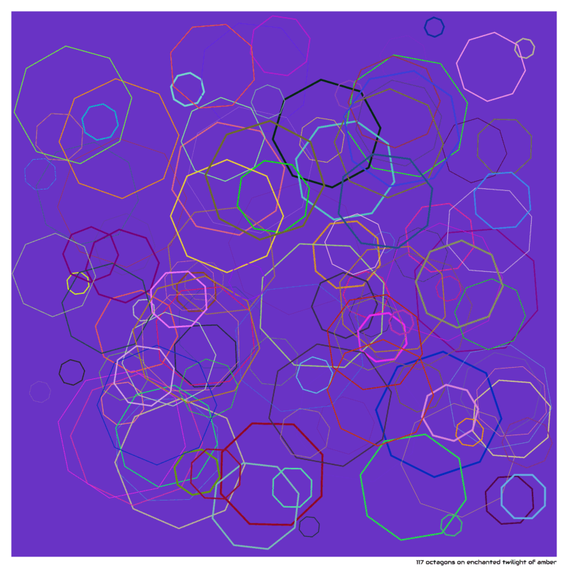 117 octagons on enchanted twilight of amber