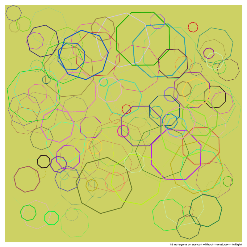 118 octagons on apricot without translucent twilight
