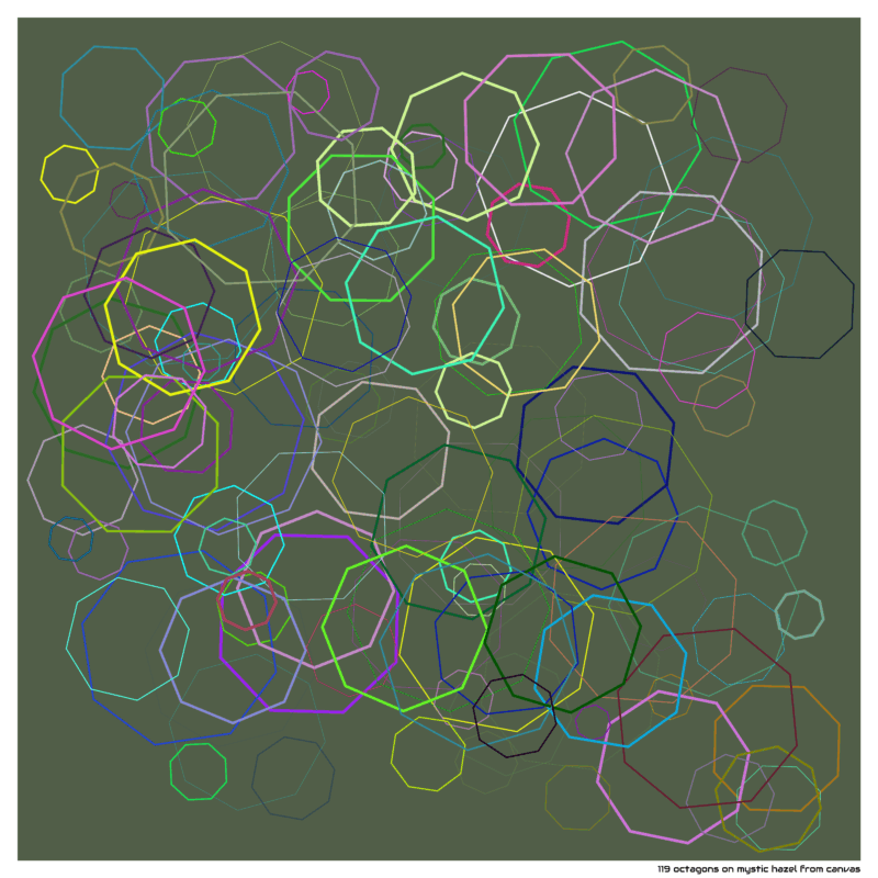 119 octagons on mystic hazel from canvas