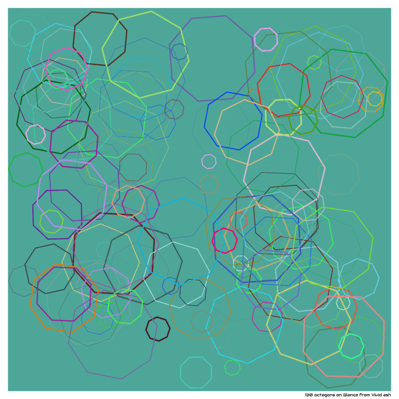 130 octagons on Glance from Vivid ash