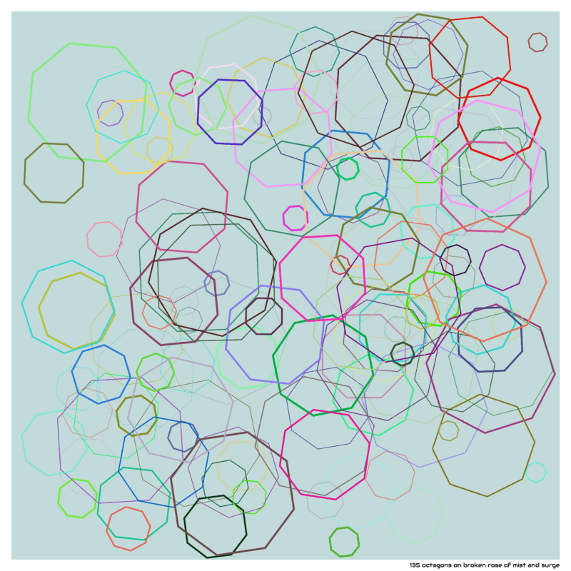 135 octagons on broken rose of mist and surge