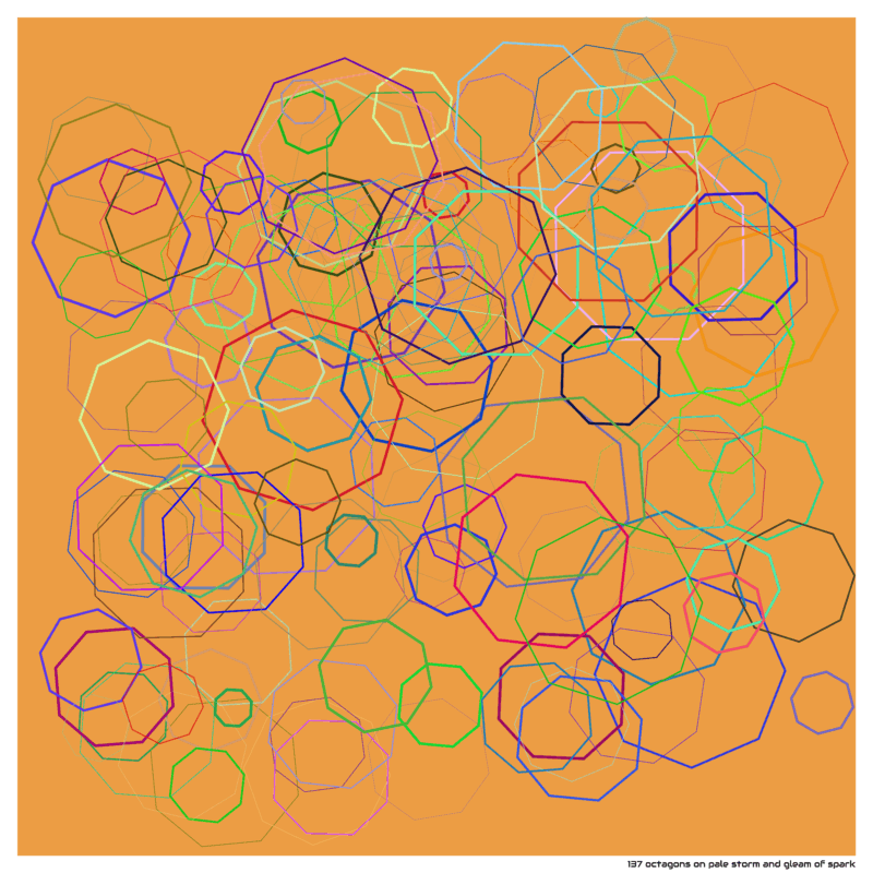 137 octagons on pale storm and gleam of spark