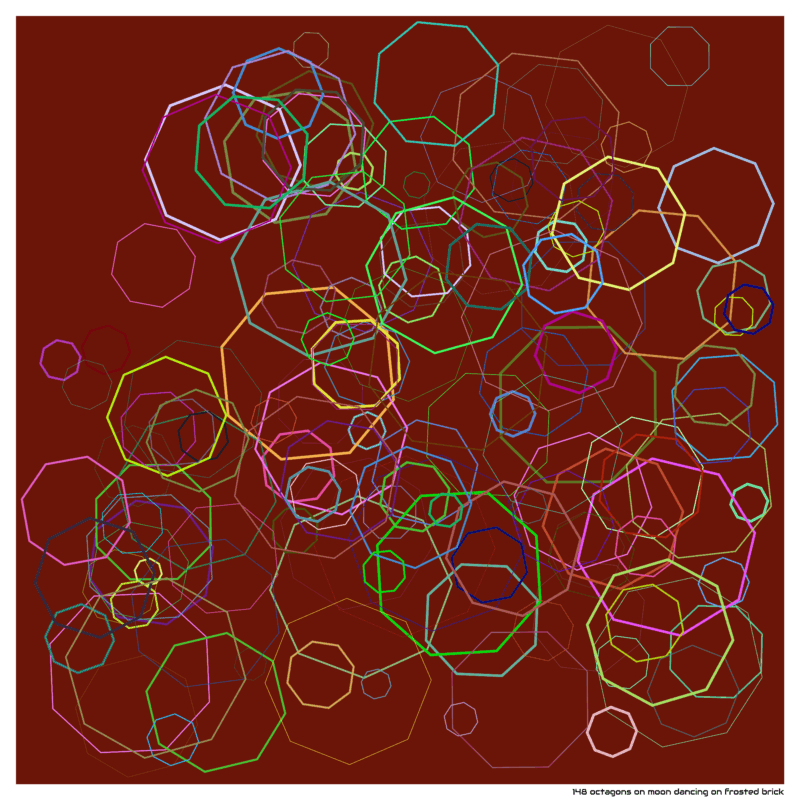 148 octagons on moon dancing on frosted brick
