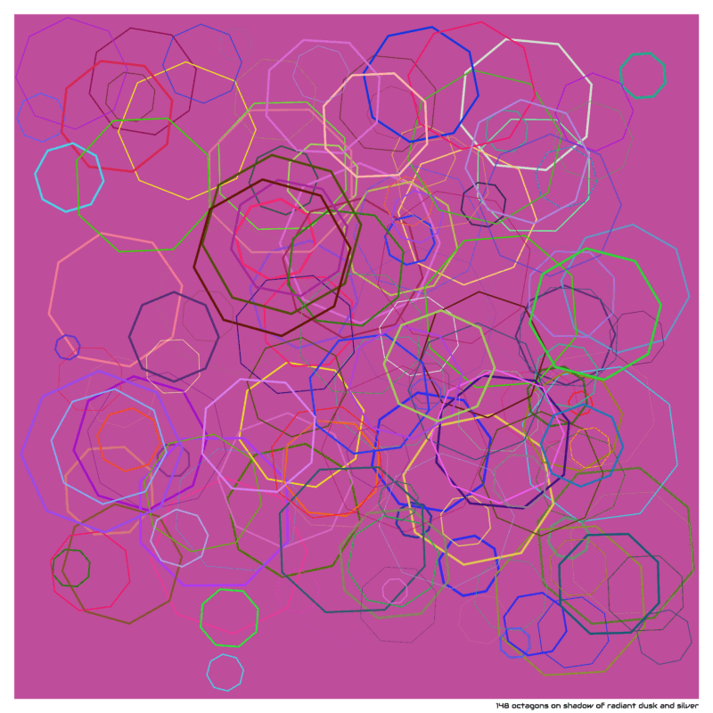 148 octagons on shadow of radiant dusk and silver