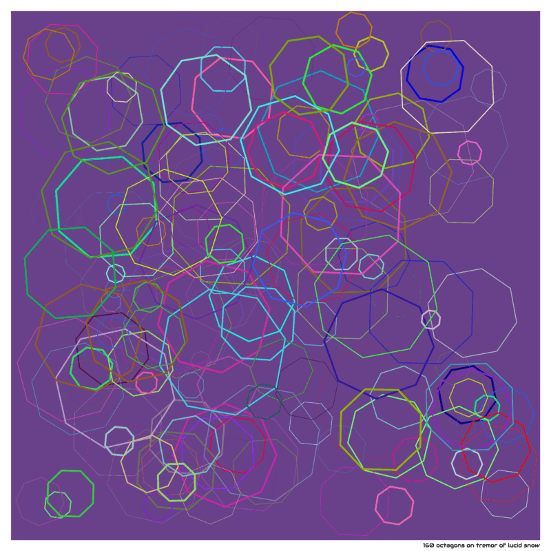 160 octagons on tremor of lucid snow
