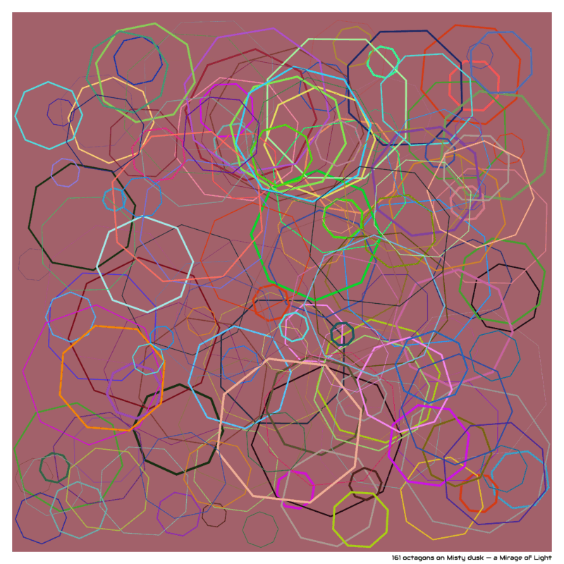 161 octagons on Misty dusk — a Mirage of Light