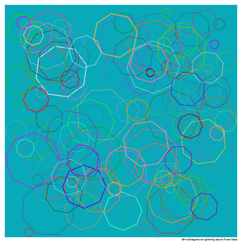 164 octagons on glowing azure from bliss