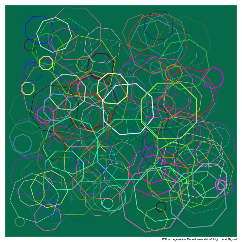 170 octagons on Faded emerald of Light and Signal