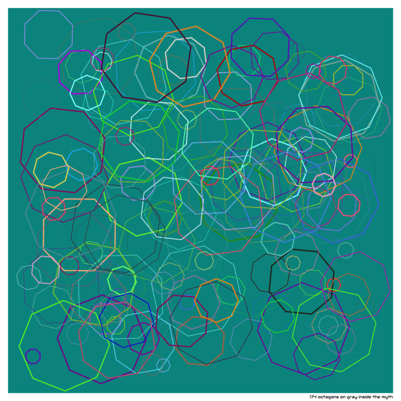 174 octagons on gray inside the myth