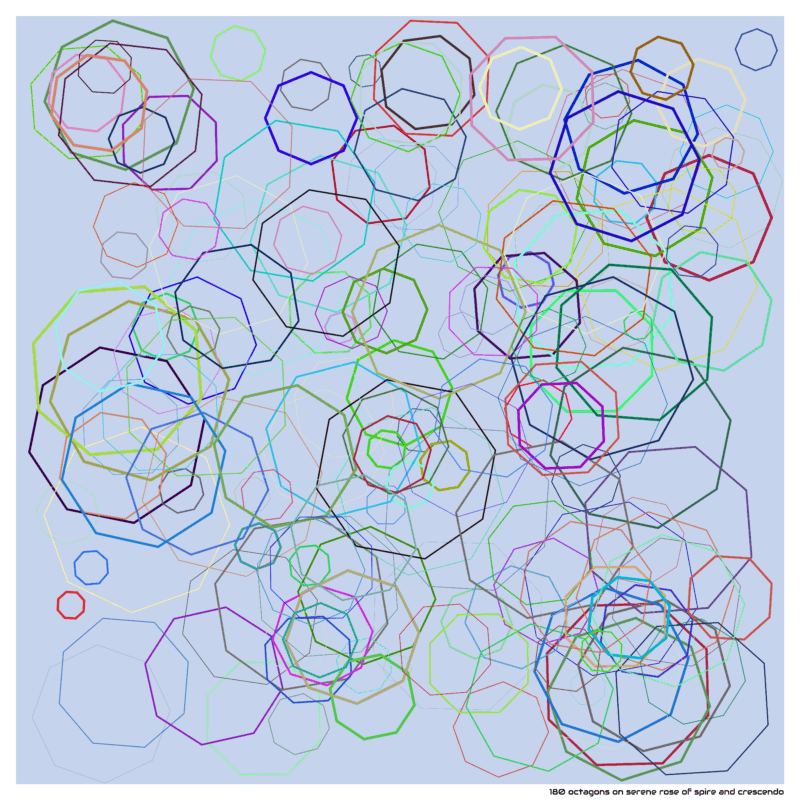 180 octagons on serene rose of spire and crescendo