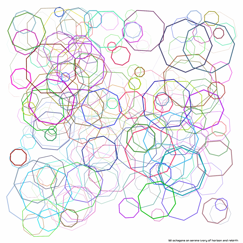 181 octagons on serene ivory of horizon and rebirth