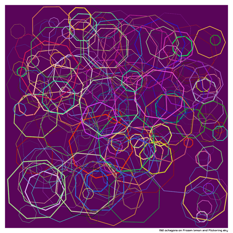 192 octagons on Frozen lemon and Flickering sky