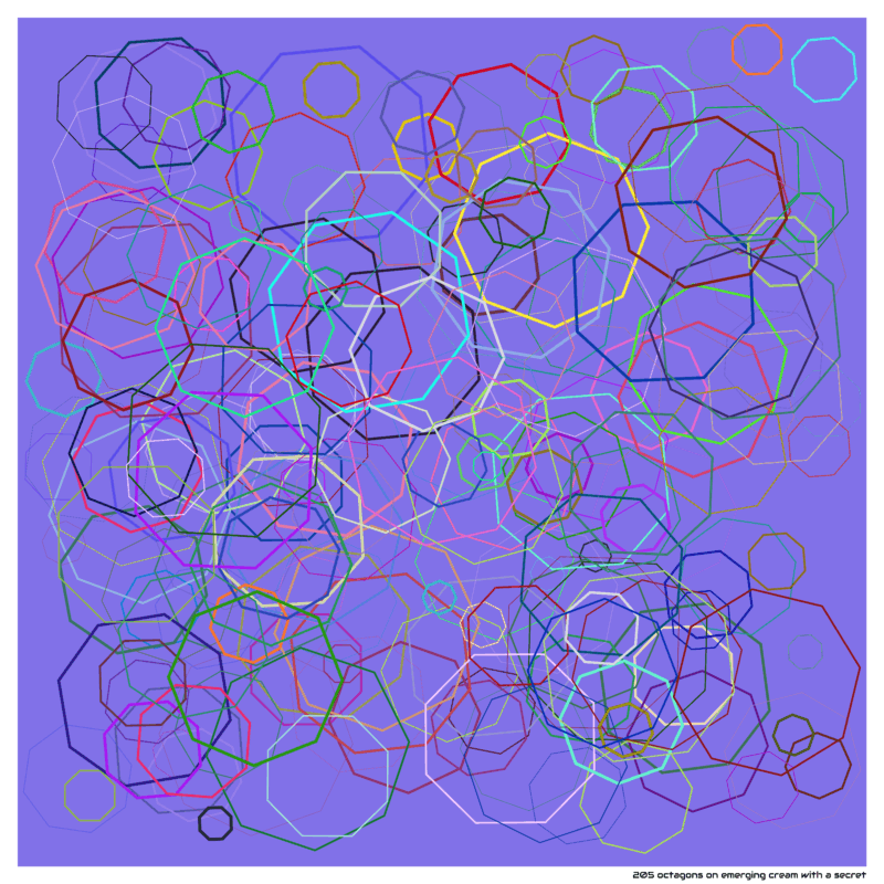 205 octagons on emerging cream with a secret
