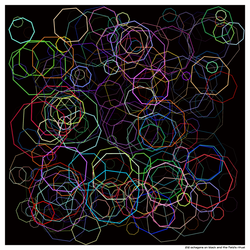 212 octagons on black and the field’s ritual