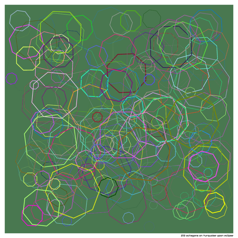 213 octagons on turquoise upon eclipse
