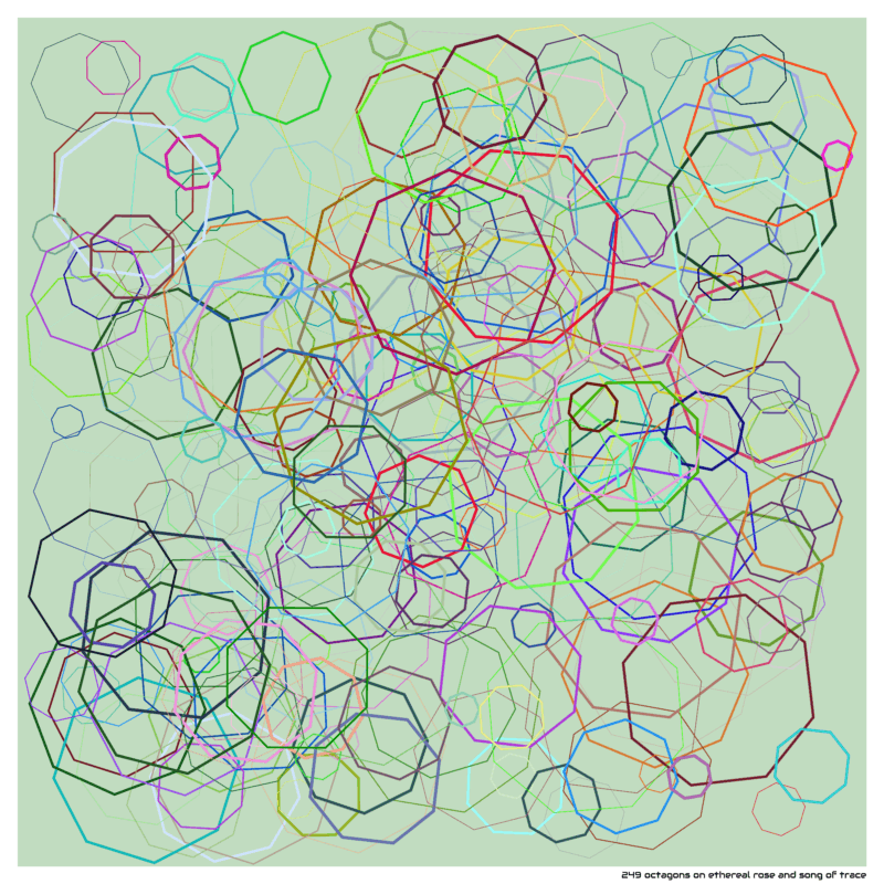 249 octagons on ethereal rose and song of trace