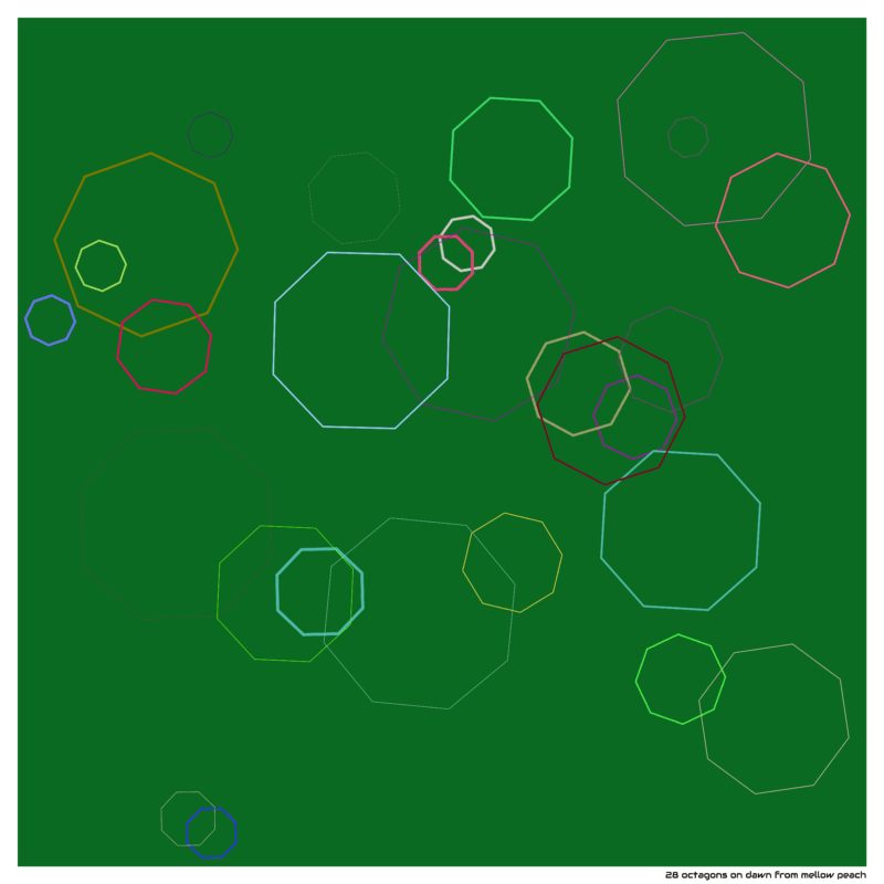 28 octagons on dawn from mellow peach