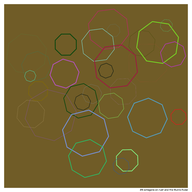 29 octagons on rust and the Ruin’s Pulse