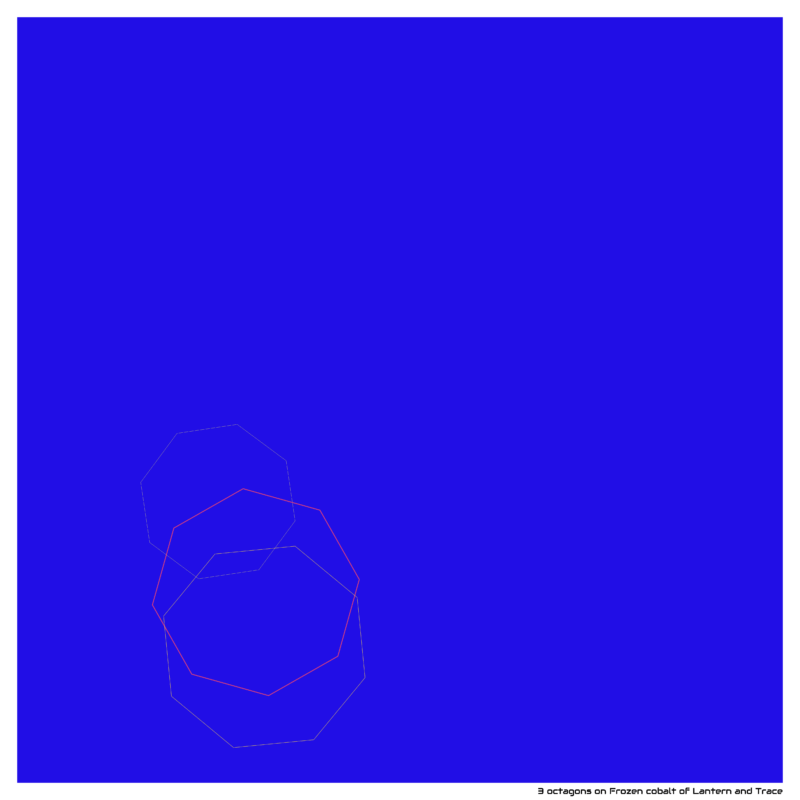 3 octagons on Frozen cobalt of Lantern and Trace