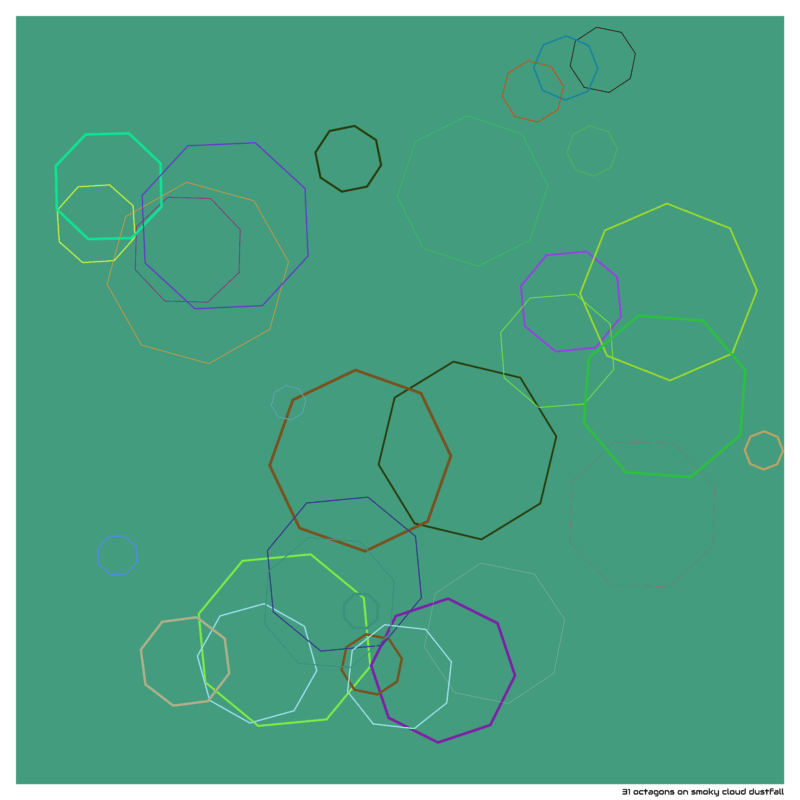 31 octagons on smoky cloud dustfall