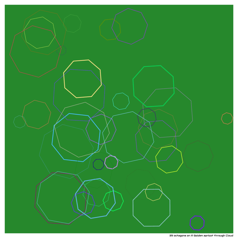 39 octagons on A Golden apricot through Cloud
