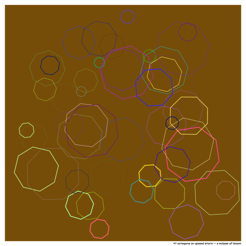 47 octagons on glazed storm — a eclipse of bloom