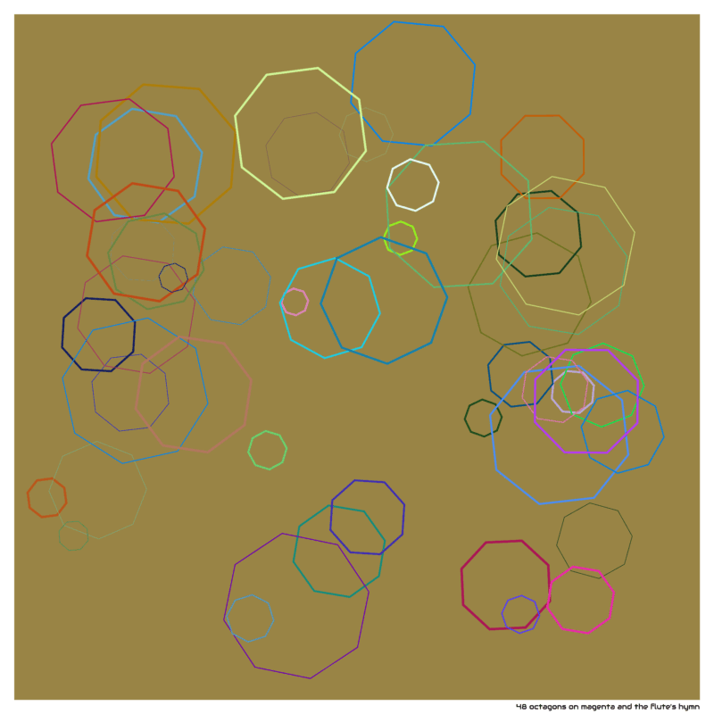 48 octagons on magenta and the flute’s hymn