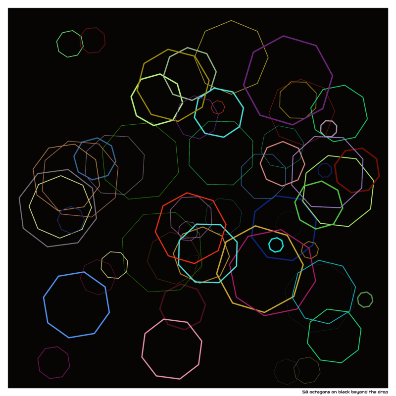 58 octagons on black beyond the drop