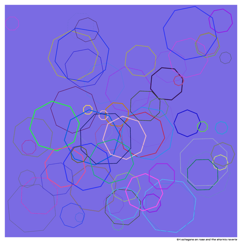 64 octagons on rose and the storm’s reverie