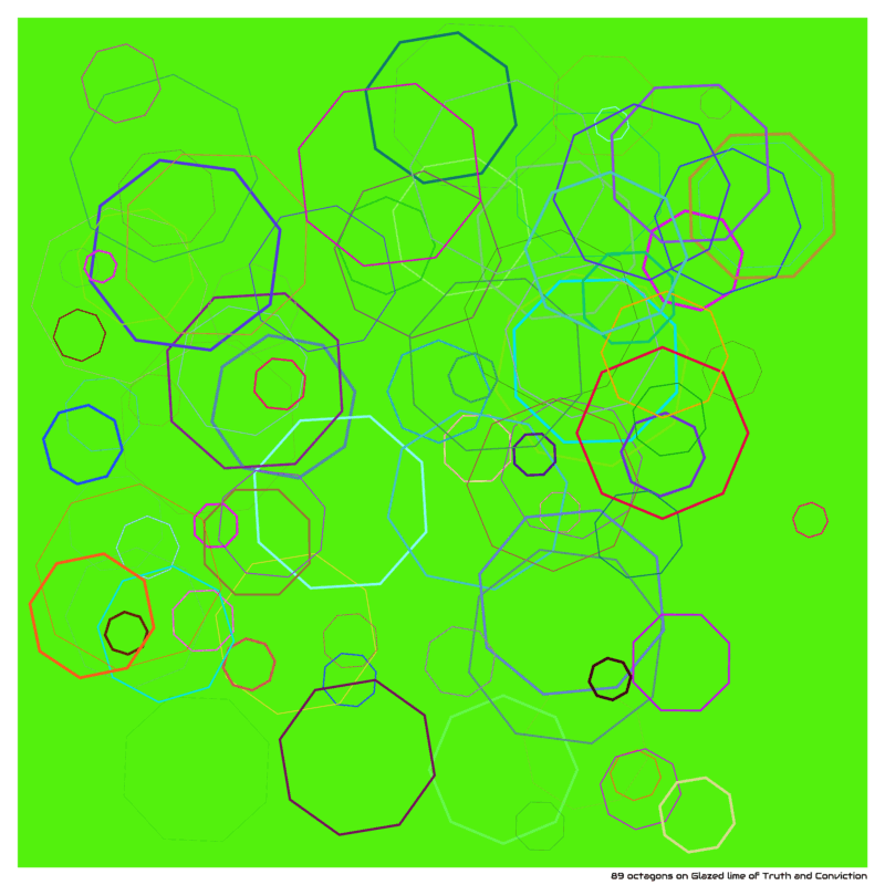 89 octagons on Glazed lime of Truth and Conviction