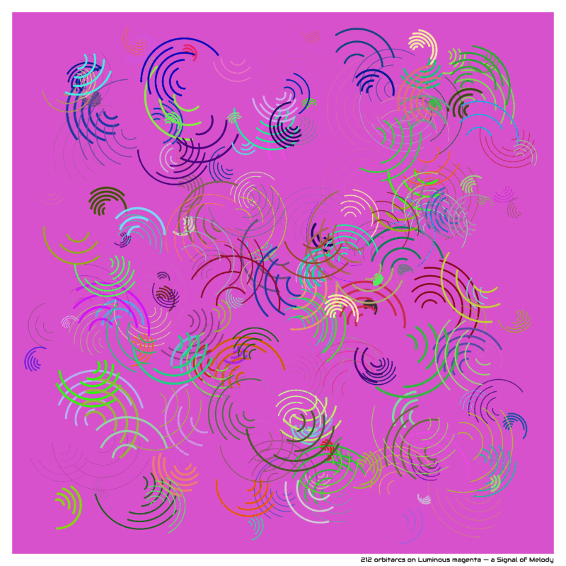 212 orbitarcs on Luminous magenta — a Signal of Melody