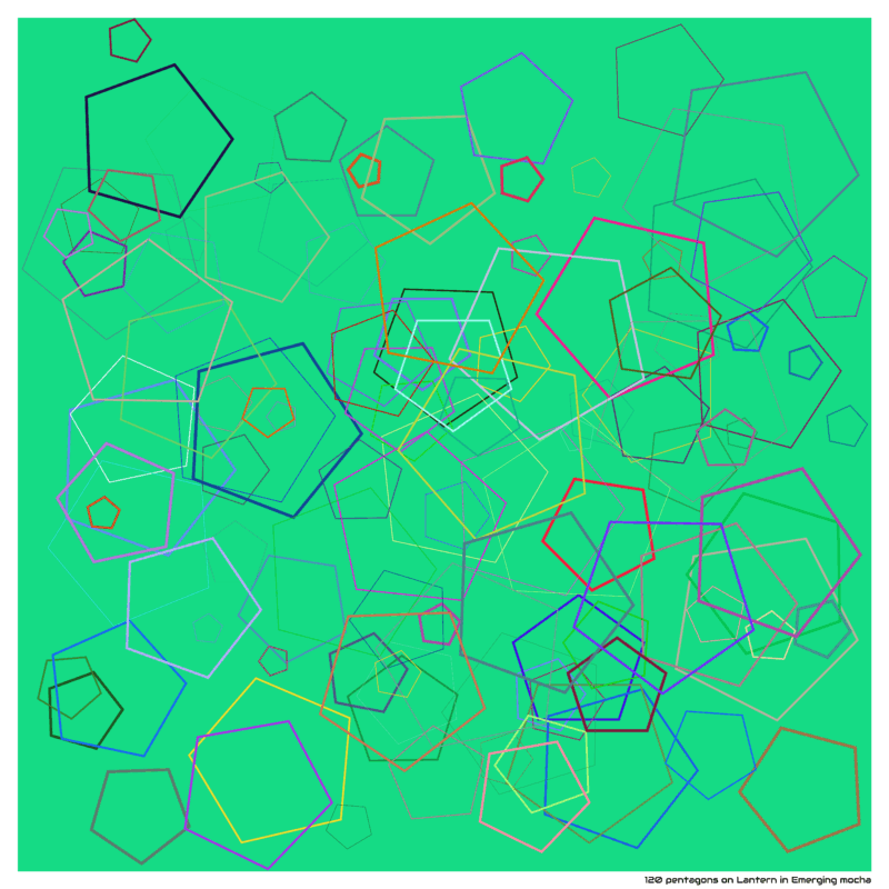 120 pentagons on Lantern in Emerging mocha
