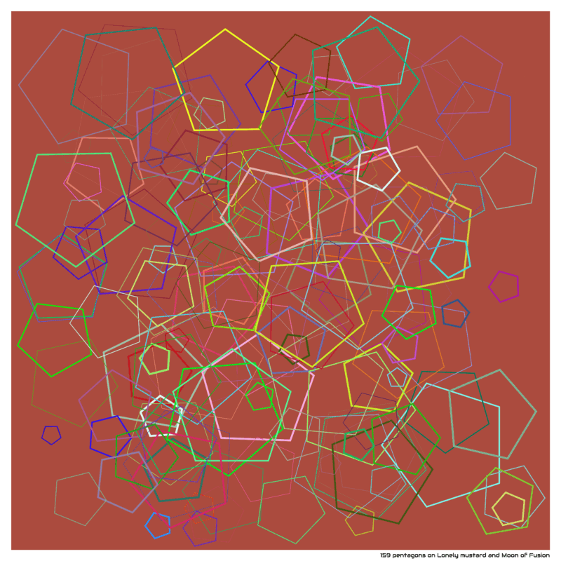 159 pentagons on Lonely mustard and Moon of Fusion