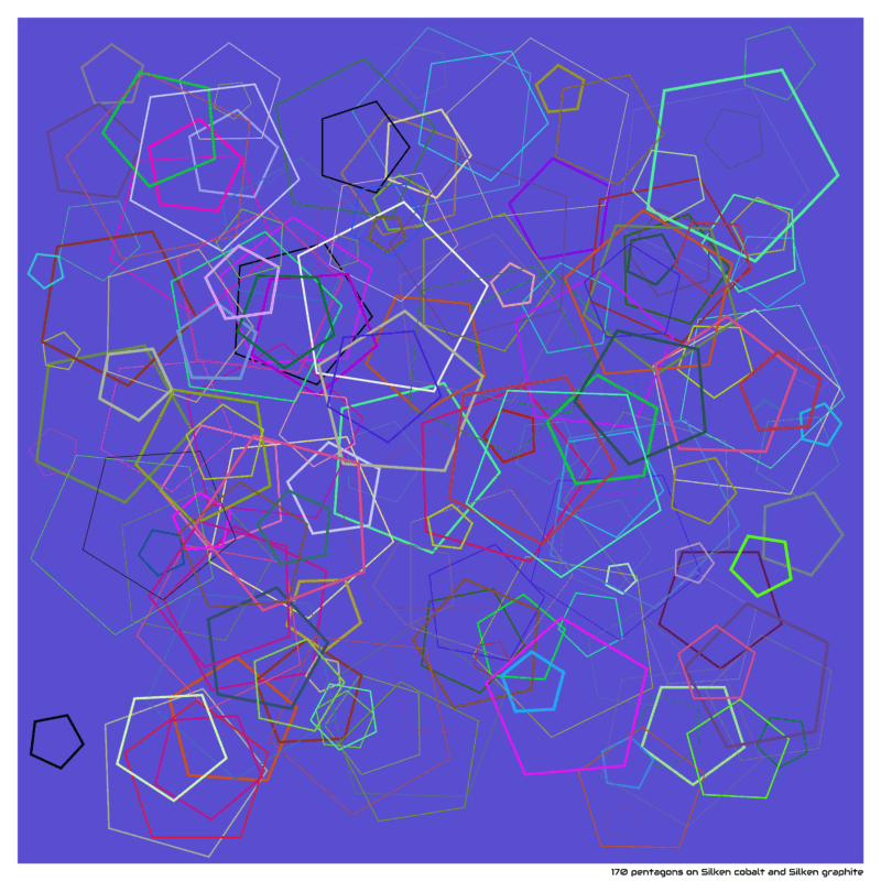 170 pentagons on Silken cobalt and Silken graphite