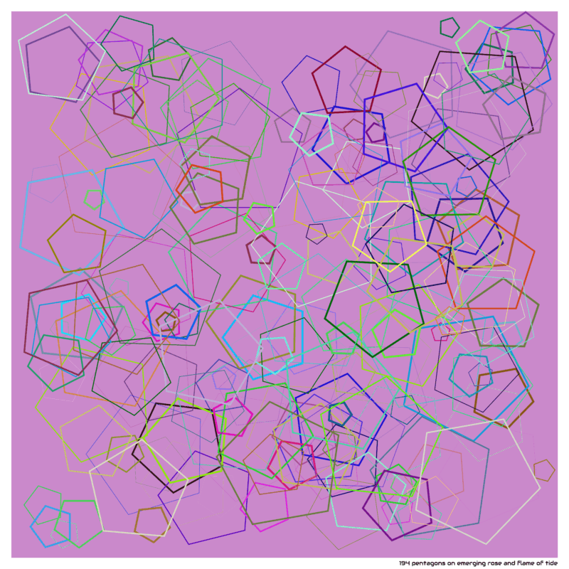 194 pentagons on emerging rose and flame of tide