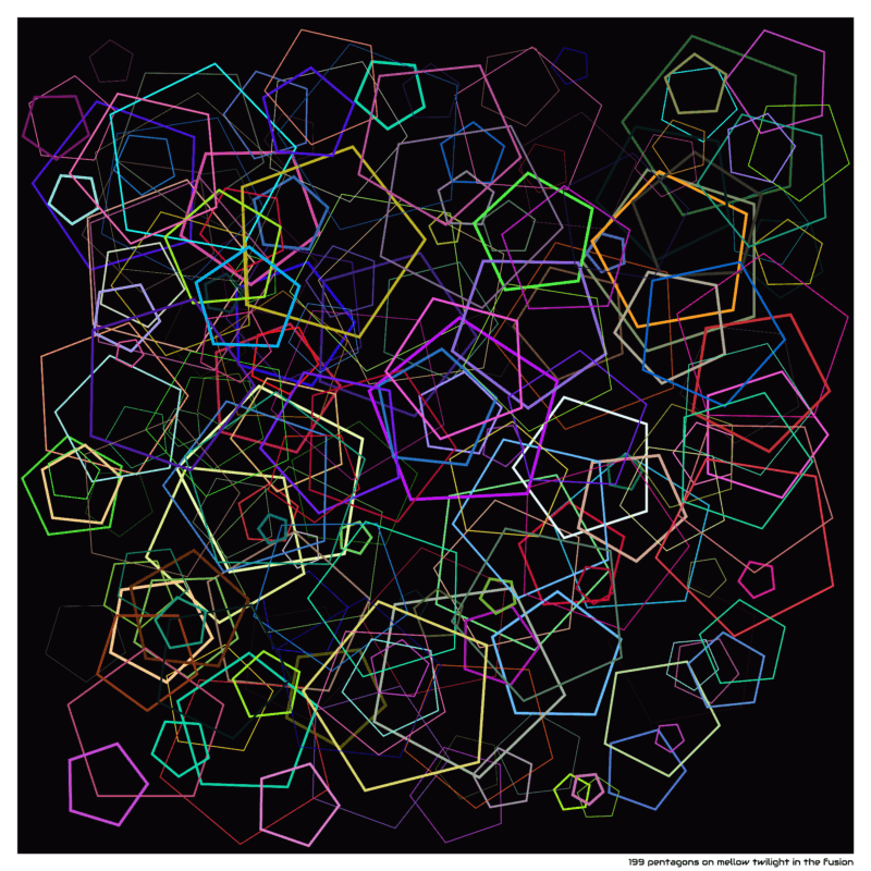 199 pentagons on mellow twilight in the fusion