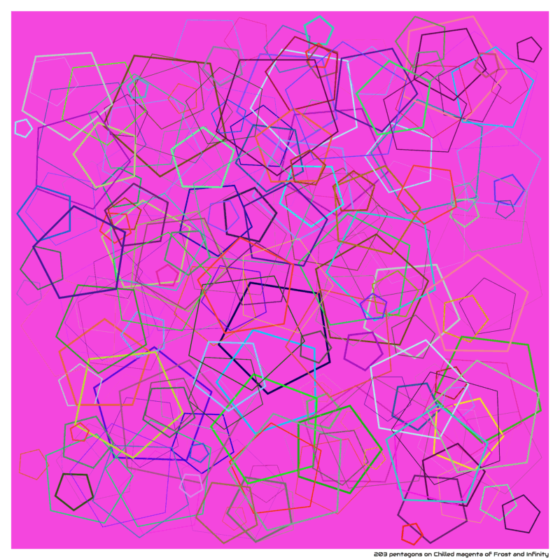 203 pentagons on Chilled magenta of Frost and Infinity