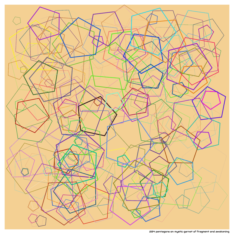 204 pentagons on mystic garnet of fragment and awakening
