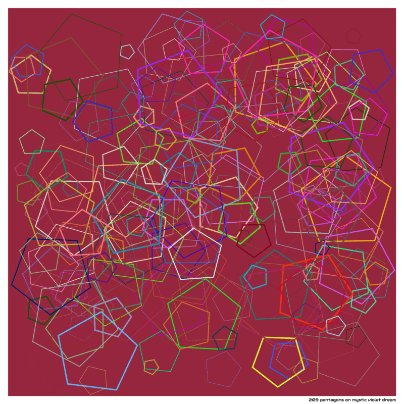 209 pentagons on mystic violet dream