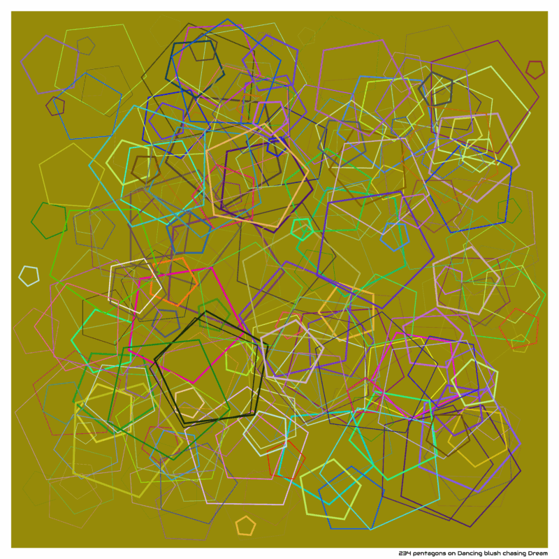 234 pentagons on Dancing blush chasing Dream