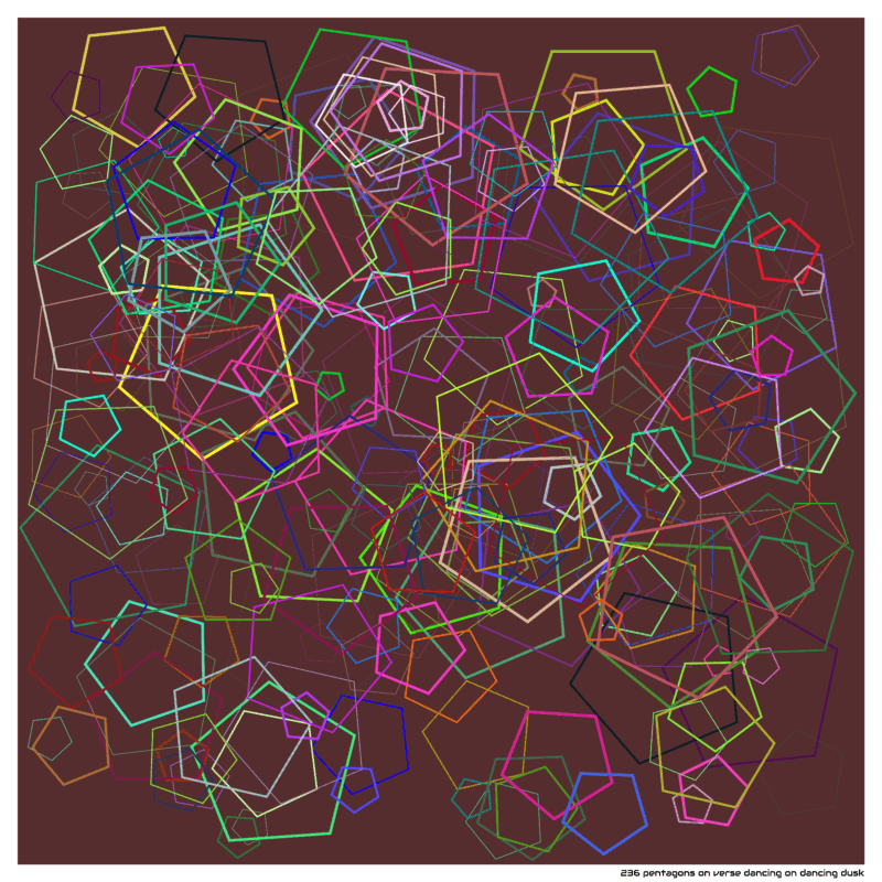 236 pentagons on verse dancing on dancing dusk