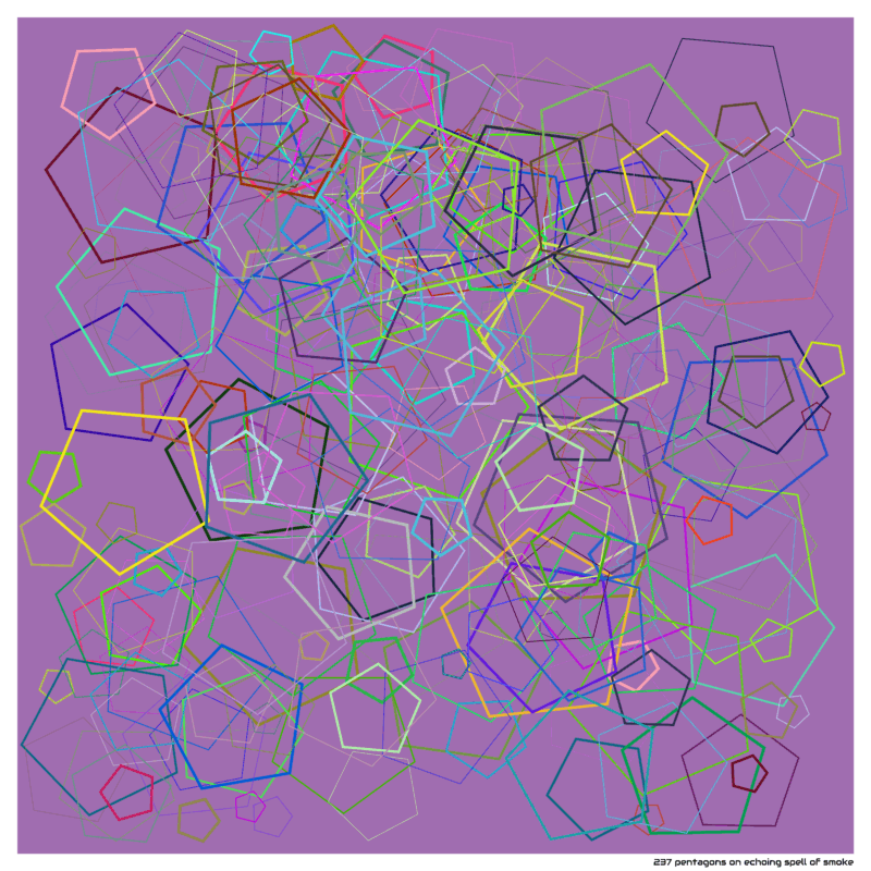 237 pentagons on echoing spell of smoke